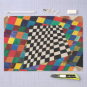 バイ市松模様にワッシリーカンディンスキーティッシュペーパー 薄葉紙 (クラフト)