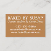 バイ焼いたピーナッツバタークッキーベーカリーベーキング食品 名刺 (裏面)