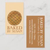 バイ焼いたピーナッツバタークッキーベーカリーベーキング食品 名刺 (正面/裏面)