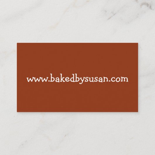 バイ焼いたベーカリーカボチャのパイスライス菓子シェフフード 名刺 (裏面)