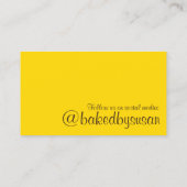 バイ焼いたボストンクリームパイケーキスライスベーカリーペストリー 名刺 (裏面)