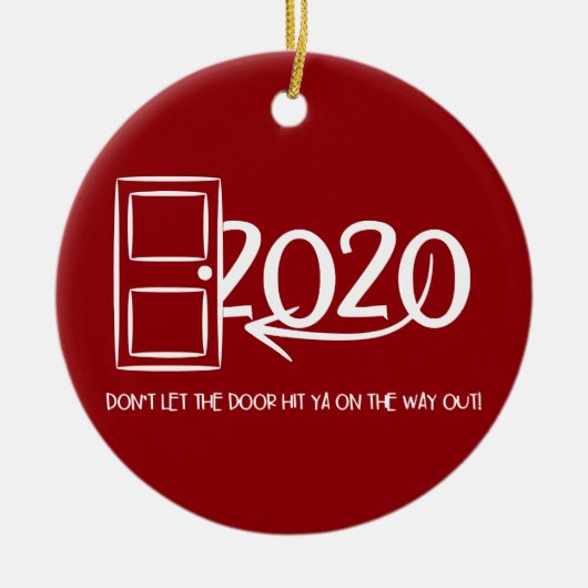 バイ2020ドアを外に出る途中で打たせるな! セラミックオーナメント (正面)