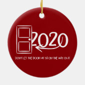 バイ2020ドアを外に出る途中で打たせるな！ セラミックオーナメント (裏面)