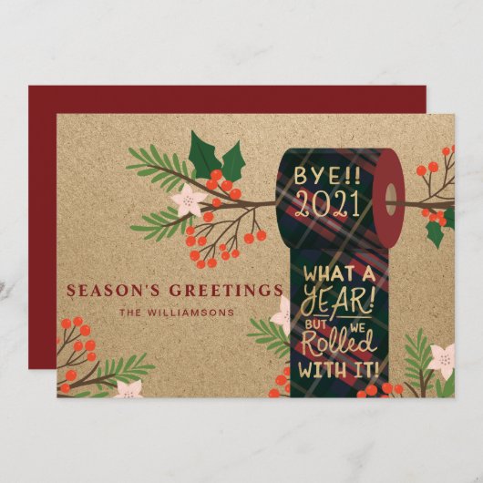 バイ2020我々転がとそれとのplaidトイレの紙転が シーズンカード (正面/裏面)