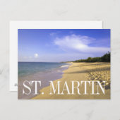 バイ・ロングゥ ロング・ベイ・ビーチ, セント・マーチン | サンク・ユー ポストカード (正面/裏面)