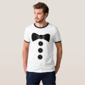 バウおもしろいタイtuxedoメンズTシャツ Tシャツ (正面フル)