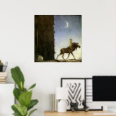 『バウアーのエルク』(ジョン・バウアー、 水彩画) ポスター (ホームオフィス)