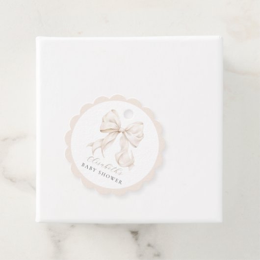 バウエレガントベビーシャワーメッセージカード フェイバータグ (インサイチュ)