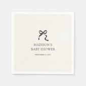 バウエレガントミニマルビのシャワー スタンダードカクテルナプキン (正面)