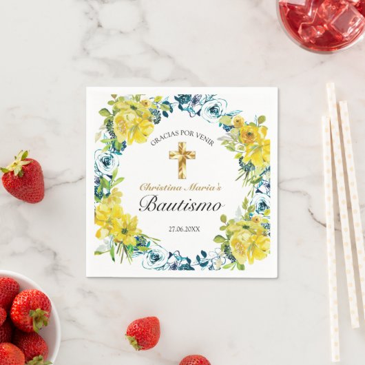 バウティスドゥニニャボニタクルスフローラアマリロ スタンダードカクテルナプキン (インサイチュ)