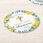 バウティスドゥニニャボニタクルスフローラアマリロ ラウンドペーパーコースター (アングル)