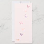 バウティスプテスマ1st誕生日パーティー蝶 招待状 (裏面)