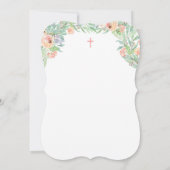 バウティスモスペインのバプテスマ&女子のための最初の誕生日 招待状 (裏面)