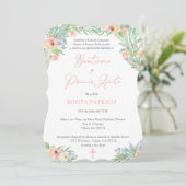 バウティスモスペインのバプテスマ&女子のための最初の誕生日 招待状 (スタンド正面)