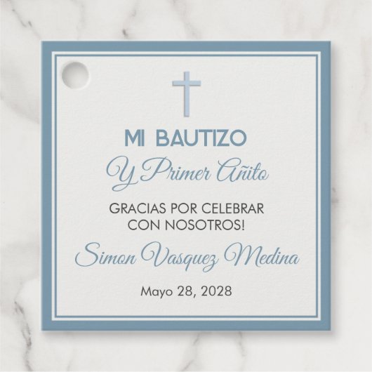 バウティゾイプライマーアニトバプティスムアンドファースト誕生日 フェイバータグ (正面)