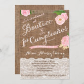 バウティゾイプライマークンプル、スペインの招待状カステラーノ 招待状 (正面/裏面)