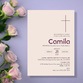 バウティゾインビタシオンエレガントミニマリスト洗礼 招待状