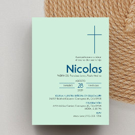 バウティゾインビタシオンエレガントミニマリスト洗礼 招待状