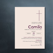 バウティゾインビタシオンエレガントミニマリスト洗礼 招待状