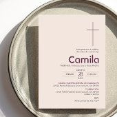 バウティゾインビタシオンエレガントミニマリスト洗礼 招待状