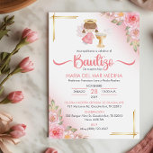 バウティゾインビタシオンカワイフラワーガールエンジェルバプテスマ 招待状