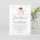 バウティゾインビタシオンキュートBOYエンジェルシンプルバプティズム 招待状 (スタンド正面)