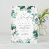 バウティゾスペインのウィンターフラワーズポインセチア洗礼 招待状 (スタンド正面)