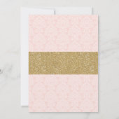 バウティゾスペインのバプティスピンク金ゴールド鳩 招待状 (裏面)