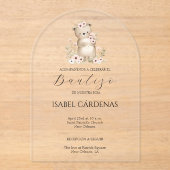 バウティゾデニーニャキュートスペインのベア アクリル招待状 (正面)
