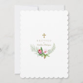 バウティゾピスペインのックフラワーハミングバードガール 招待状 (裏面)