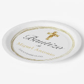 バウティゾベベビーニニョクルスデオロイブランコエレガンテ ペーパープレート (アングル)