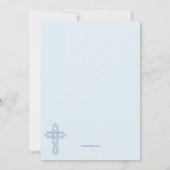 バウティゾワードブルーフォト招待状 招待状 (裏面)