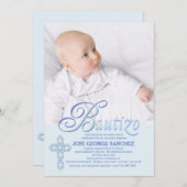 バウティゾワードブルーフォト招待状 招待状 (正面/裏面)