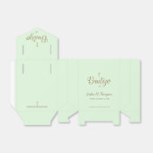 バウティゾ金ゴールドクロススペインのボーイバプテスミントグリーン フェイバーボックス (折り畳みなし)