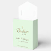 バウティゾ金ゴールドクロススペインのボーイバプテスミントグリーン フェイバーボックス (オープン)