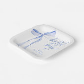バウティフィアウォーターカラーパステルブルーベビーシャワー ペーパープレート (傾斜あり)