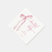 バウティフウォーター色赤面ピンクベビーシャワー スタンダードカクテルナプキン (角)