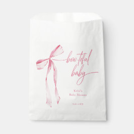 バウティフウォーター色赤面ピンクベビーシャワー フェイバーバッグ