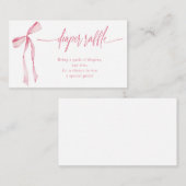 バウティフウォーター赤面ピンクおむつラッフル エンクロージャーカード (正面/裏面)