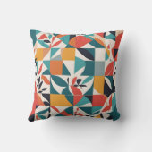 バウハはっきりしたウス花模様:幾何鮮やかデザイン クッション (裏面)