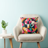 バウハはっきりしたウス花模様:幾何鮮やかデザイン クッション (椅子)