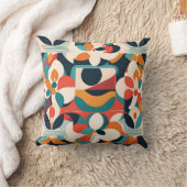 バウハはっきりしたウス花模様:幾何鮮やかデザイン クッション (ブランケット)