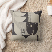 バウハインスパイアウス幾何学的パターン クッション (ブランケット)