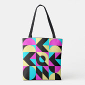 バウハインスパイアウス幾何学的パターン トートバッグ (裏面)