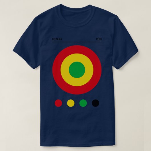 バウハインスパイアスガイアナ国旗 Tシャツ (デザイン正面)