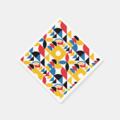 バウハインスパイアスコンテンポラリーミッド・センチュリー スタンダードカクテルナプキン (角)