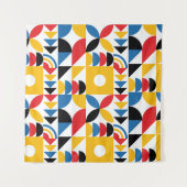 バウハインスパイアスコンテンポラリーミッド・センチュリー タペストリー (正面(横))