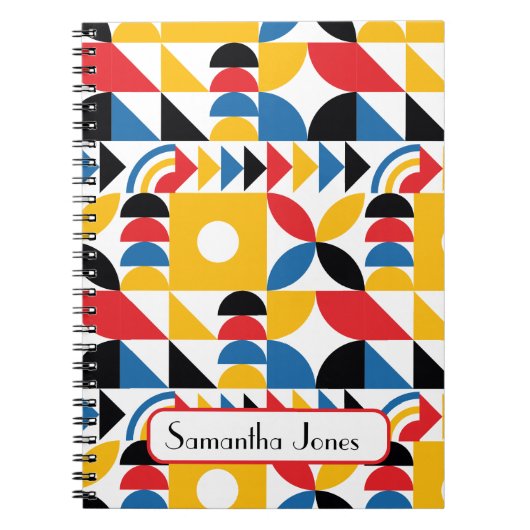 バウハインスパイアスコンテンポラリーミッド・センチュリー ノートブック (正面)