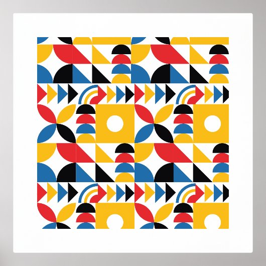 バウハインスパイアスコンテンポラリーミッド・センチュリー 箔ポスター (正面)