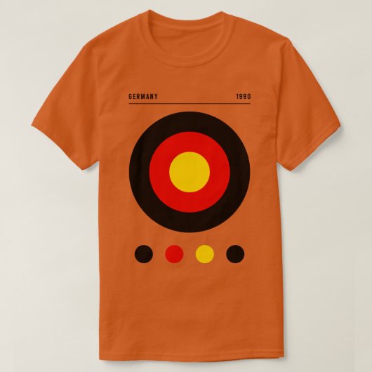 バウハインスパイアスドイツ国旗 Tシャツ (デザイン正面)
